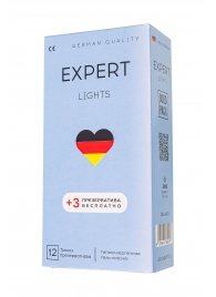 Ультратонкие презервативы EXPERT Lights - 12 шт.(+3 в подарок) - Expert - купить с доставкой в Екатеринбурге