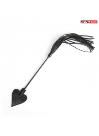Черный двусторонний стек с наконечником-сердечком - 53 см. - Notabu - купить с доставкой в Екатеринбурге