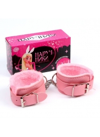 Стильные розовые наручники с мягкой подкладкой - Сима-Ленд - купить с доставкой в Екатеринбурге