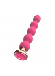 Розовый вибратор-ёлочка Mini Vibrator с пультом ДУ - 19 см. - I-MOON