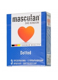 Презервативы с пупырышками Masculan Dotted - 3 шт. - Masculan - купить с доставкой в Екатеринбурге