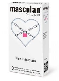 Ультрапрочные презервативы Masculan Ultra Safe Black - 10 шт. - Masculan - купить с доставкой в Екатеринбурге