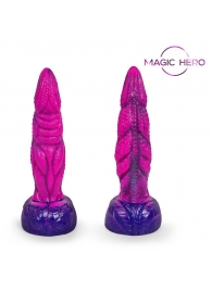 Розовый рельефный фантазийный фаллоимитатор - 20,5 см. - Bior toys
