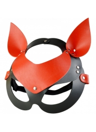 Красно-черная кожаная маска «Кошечка» - Sitabella - купить с доставкой в Екатеринбурге