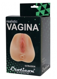 Телесный мастурбатор Realistic Vagina - вагина и анус - Eroticon - в Екатеринбурге купить с доставкой