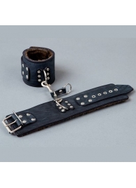 Широкие кожаные наручники на меху - Подиум - купить с доставкой в Екатеринбурге