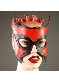Кожаная маска-очки с красной вставкой - Подиум - купить с доставкой в Екатеринбурге