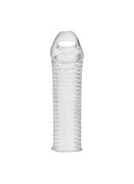 Текстурированная насадка на пенис Clear Textured Penis Enhancing Sleeve Extension - 16,5 см. - BlueLine - в Екатеринбурге купить с доставкой