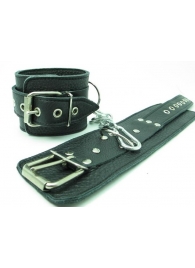 Кожаные наручники с пряжкой - БДСМ Арсенал - купить с доставкой в Екатеринбурге