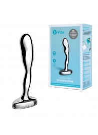 Стальной стимулятор простаты Stainless Steel Prostate Plug - 11,5 см. - b-Vibe - в Екатеринбурге купить с доставкой