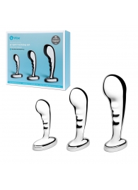 Набор из 3 стальных стимуляторов простаты Stainless Steel P-spot Training Set - b-Vibe - в Екатеринбурге купить с доставкой