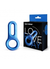 Голубое эрекционное кольцо с петлёй - Bior toys - в Екатеринбурге купить с доставкой