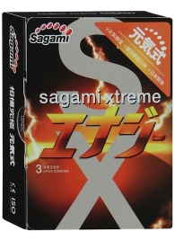 Презервативы Sagami Xtreme ENERGY с ароматом энергетика - 3 шт. - Sagami - купить с доставкой в Екатеринбурге