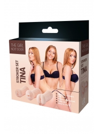 Набор из 3 мастурбаторов The Girl Next Door Tina - Dream Toys - в Екатеринбурге купить с доставкой