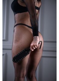 Кожаная шлепалка Sex Game с заклепками - 33 см. - БДСМ Арсенал - купить с доставкой в Екатеринбурге
