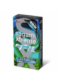 Презервативы Sagami Xtreme Mint с ароматом мяты - 10 шт. - Sagami - купить с доставкой в Екатеринбурге
