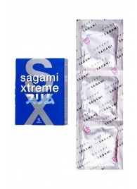Розовые презервативы Sagami Xtreme FEEL FIT 3D - 3 шт. - Sagami - купить с доставкой в Екатеринбурге
