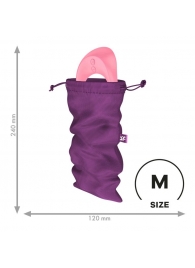 Фиолетовый мешочек для хранения игрушек Treasure Bag M - Satisfyer - купить с доставкой в Екатеринбурге