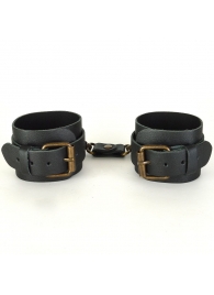 Черные кожаные наручники IDEAL - Sitabella - купить с доставкой в Екатеринбурге