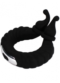 Черное эрекционное виброкольцо Snail с усиками - Eroticon - #SOTBIT_REGIONS_UF_V_REGION_NAME# купить с доставкой