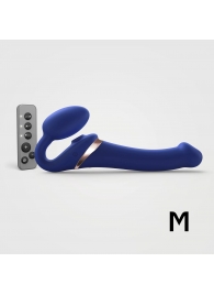Синий безремневой страпон Multi Orgasm Size M с клиторальной стимуляцией - Strap-on-me - купить с доставкой в Екатеринбурге