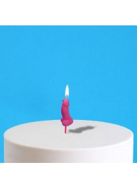 Розовая свеча на торт в форме фаллоса - 4,5 см. - Сима-Ленд - купить с доставкой в Екатеринбурге
