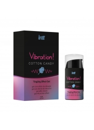 Жидкий вибратор Vibration Cotton Candy с ароматом сахарной ваты - 15 мл. - INTT - купить с доставкой в Екатеринбурге