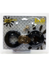 Меховые черные наручники с ключами - Toy Joy - купить с доставкой в Екатеринбурге