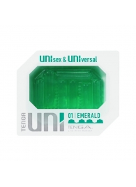 Зеленый мастурбатор-стимулятор Tenga Uni Emerald - Tenga - в Екатеринбурге купить с доставкой