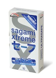 Презервативы Sagami Xtreme Ultrasafe с двойным количеством смазки - 10 шт. - Sagami - купить с доставкой в Екатеринбурге