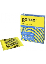 Классические презервативы с обильной смазкой Ganzo Classic - 3 шт. - Ganzo - купить с доставкой в Екатеринбурге