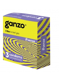 Тонкие презервативы для большей чувствительности Ganzo Sence - 3 шт. - Ganzo - купить с доставкой в Екатеринбурге