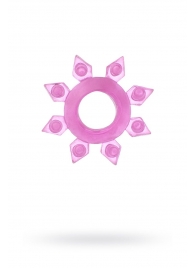 Розовое гелевое эрекционное кольцо-звезда - Toyfa Basic - в Екатеринбурге купить с доставкой