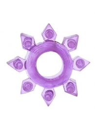 Фиолетовое гелевое эрекционное кольцо-звезда - Toyfa Basic - в Екатеринбурге купить с доставкой