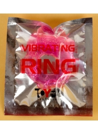 Толстое розовое эрекционное кольцо с вибратором - Toyfa Basic - в Екатеринбурге купить с доставкой