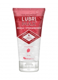 Интимный гель-смазка на водной основе Lubrimax Magic Strawberry - 75 мл. - ИнтелБИО - купить с доставкой в Екатеринбурге