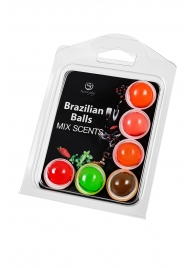 Набор из 6 шариков с ароматизированными массажными маслами Brazilian Balls - Secret Play - купить с доставкой в Екатеринбурге