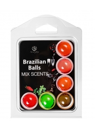 Набор из 6 шариков с ароматизированными массажными маслами Brazilian Balls - Secret Play - купить с доставкой в Екатеринбурге