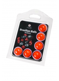 Набор из 6 шариков с массажным маслом Brazilian Balls с ароматом ягод - Secret Play - купить с доставкой в Екатеринбурге