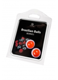 Набор из 2 шариков с массажным маслом Brazilian Balls с ароматом ягод - Secret Play - купить с доставкой в Екатеринбурге