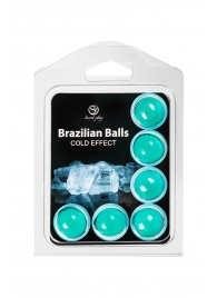 Набор из 6 шариков с массажным маслом Brazilian Balls с охлаждающим эффектом - Secret Play - купить с доставкой в Екатеринбурге