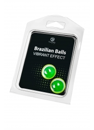 Набор из 2 шариков с массажным маслом Brazilian Balls с эффектом вибрации - Secret Play - купить с доставкой в Екатеринбурге