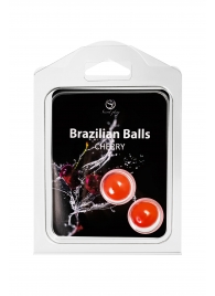 Набор из 2 шариков с массажным маслом Brazilian Balls с ароматом вишни - Secret Play - купить с доставкой в Екатеринбурге