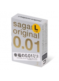 Презервативы Sagami Original 0.01 L-size увеличенного размера - 2 шт. - Sagami - купить с доставкой в Екатеринбурге