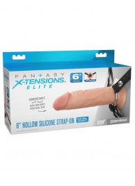 Полый страпон на ремнях 6’’ Hollow Silicone Strap-on - Pipedream - купить с доставкой в Екатеринбурге