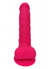 Розовый фаллоимитатор Dildo With Balls 7Inch - 17,7 см. - Dream Toys