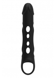 Черная насадка-удлинитель Vibrating Extender With Remote с вибрацией - Dream Toys - в Екатеринбурге купить с доставкой