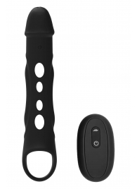 Черная насадка-удлинитель Vibrating Extender With Remote с вибрацией - Dream Toys - в Екатеринбурге купить с доставкой