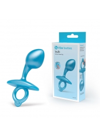 Голубая анальная пробка для массажа простаты Bulb Silicone Prostate Plug - 10,7 см. - b-Vibe - в Екатеринбурге купить с доставкой