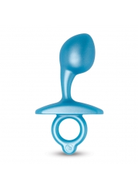 Голубая анальная пробка для массажа простаты Bulb Silicone Prostate Plug - 10,7 см. - b-Vibe - в Екатеринбурге купить с доставкой